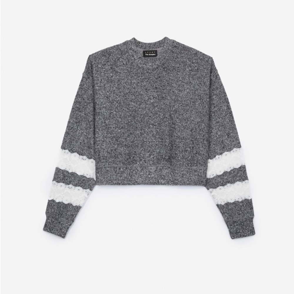 The Kooples Grey Sweet Fleece Sweatshirt